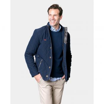 Parka husky de hombre cierre cremallera azul
