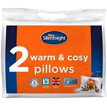Silentnight Soft/Medium Support Warm & Cosy Pillow Pair - Ideal for a Restful Sleep