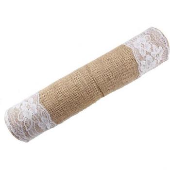 Natural Flower Burlap Table Cover Cloth
