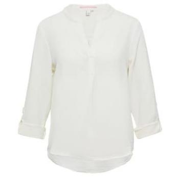 Tunika-Bluse mit rollbaren Ärmeln