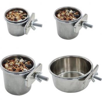 Alimentation suspendue acier inox – Mangeoire pour perruche