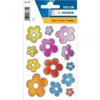 Stickers fleurs argent
