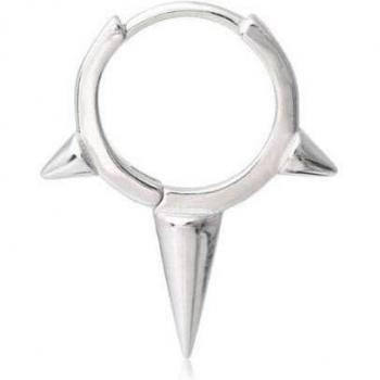 Ear Candy - Piercing de aro para hombre Kratos en plata de ley 925 bañado en rodio