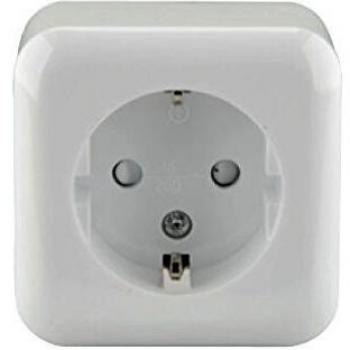 Unitec Steckdose 1-fach AP, weiß, lose Standard