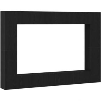 Wall‑Mounted Black Oak TV Cabinet Collection – 8 Pieces