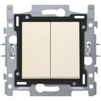 Niko - Interrupteur à bouton double NO/NF crème - 100-65000