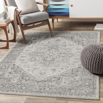 Surya MENDOZA Läufer – Kurzflor Boho, 8 mm Dicke, 200 × 275 cm