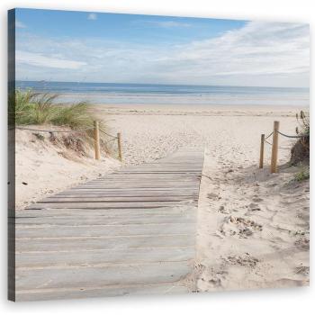 Tableau Paysage Marin 30x30 Beige