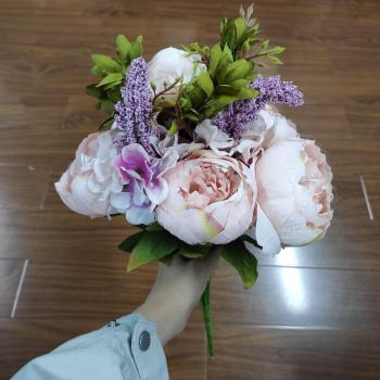 Silk Peony Wedding Bouquet