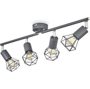 Plafonnier HOFSTEIN Borio 4 Ampoules E14 Métal Chrome Ajustable