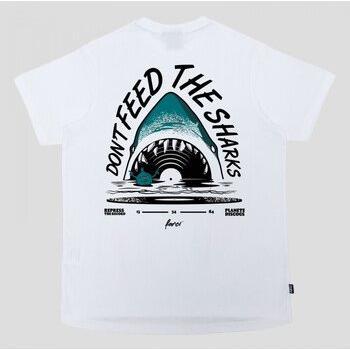 T-shirt Farci Shark Blanc