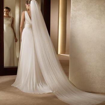 Ivory White Two Layer Bridal Veil 2.5M