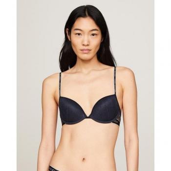 Sujetador push-up con relleno y encaje floral Tommy Hilfiger azul oscuro 80C