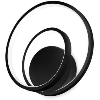Netlighting OZ Dimmable Swirl Integrated LED Wall Lamp Black 3000K