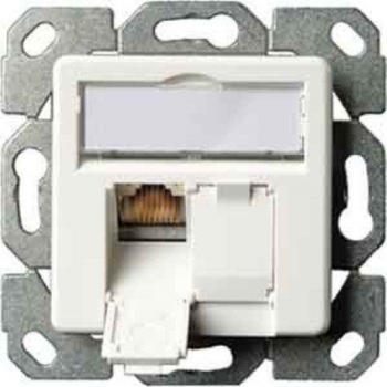 AMJ45 8K Unterputz Anschlussdose Cat.6A 50 mm – Perlweiß