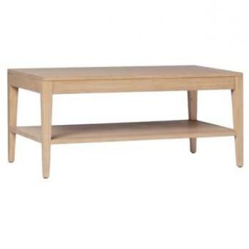 Mesa de centro elevable de madera natural/blanco 100x45 cm