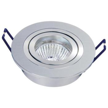 Aro Halógeno Redondo de Aluminio Cromo Brillo Mate