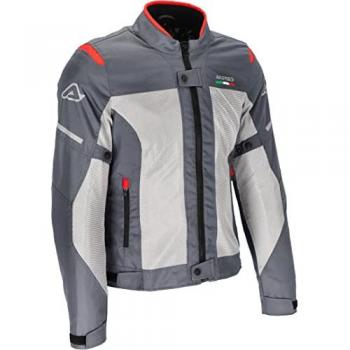 Acerbis On Road Ruby Veste textile de moto pour dames Gris Rouge taille : XS