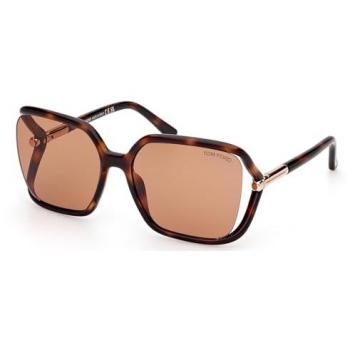 Tom Ford Butterfly Sunglasses 60mm Havana/Brown Solid One Size