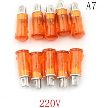 10mm Panel Mount Neon Signal Lamps - Red, Green, Yellow
