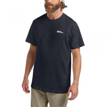 Jack Wolfskin Men's Essential Organic Cotton T-Shirt - Dark Navy Grey - Size XL