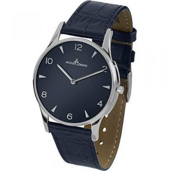 Jacques Lemans Armbanduhr Damenuhr Classic Blau 28 mm