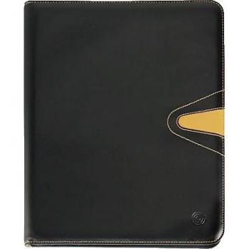 Schreibmappe Konferenzmappe Elite A4 Kunstleder schwarz/beige