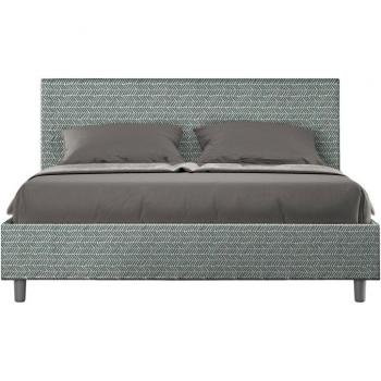 Cama Aragon 160x190 con Tela Azul Claro