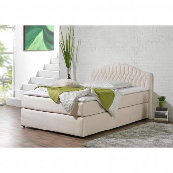 MAINTAL Boxspringbett „Grüner Garten“ – 100 × 200 cm – Beige Bonnell‑Kern