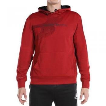Sudadera Hombre Padel “Rojo Jaque” con Capucha