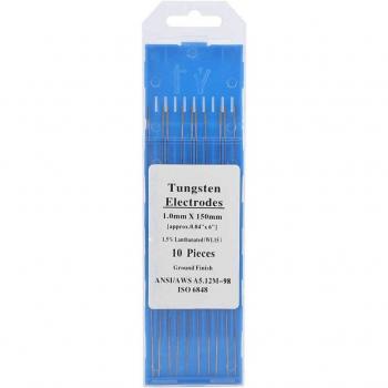 Electrodos WL15 1/1: Tungsteno‑Lantano 6 mm, Acero Inoxidable