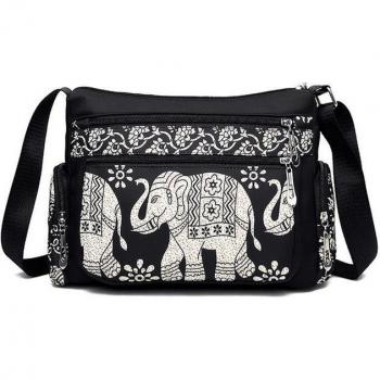 Bandolera Estampada Elefante de Nylon