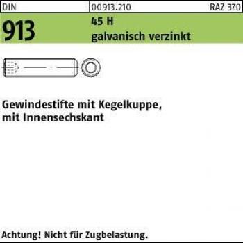 Gewindebolzen DIN 913 M8x50 45 H verzinkt