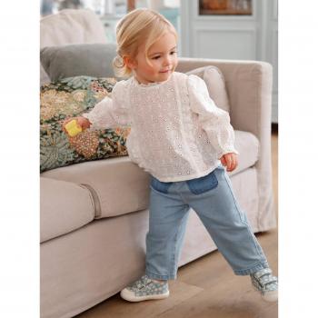 Pantalón de Denim Claro para Bebé con Cinturón