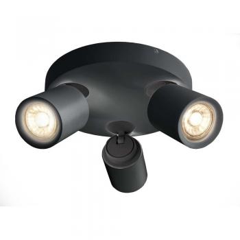Librae III Luminaire Plafond GU10 50 W Noir RAL 9005