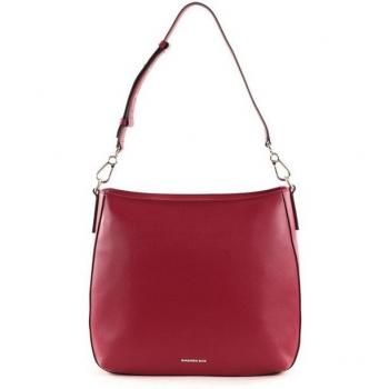 Sac à main Hobo - MANDARINA DUCK - Luna - Cuir de veau - Rouge profond