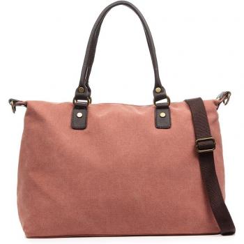 Bolso de Hombro “Firenze” Lona y Piel