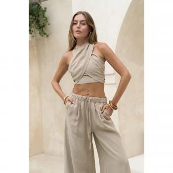 Set pantaloni corti din beige Moira L