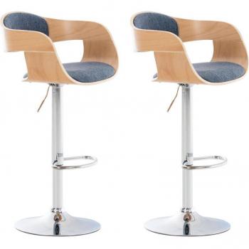 Bar Chair Set Bleu Scandinave