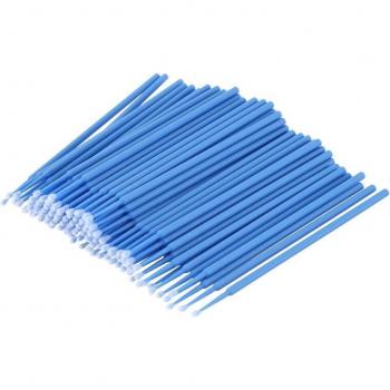 Disposable Micro-Brush Tooth Applicators, Medium Fine, 100 Pcs (Dark Blue)
