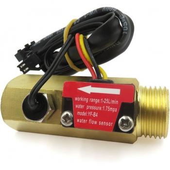 YF-B4 Brass Water Flow Meter 1/2 with NTC Temperature Sensor