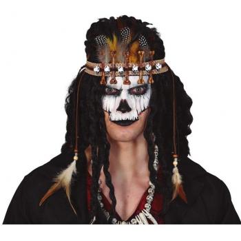 Diadema Voodoo con Plumas de Guirca