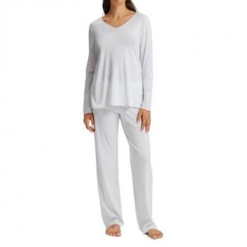 Hanro Schlafanzug Cotton Silk Set (2 Stück) – Weiß, Größe S