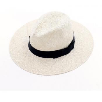 Unisex Natural Sisal Wide Brim Summer Fedora