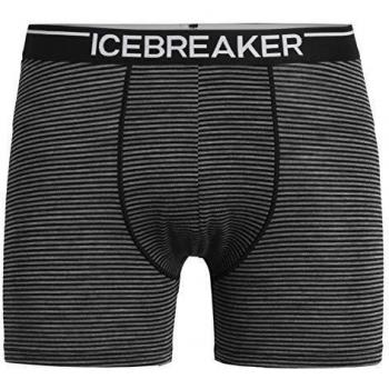 Icebreaker Anatomica Men's Merino Boxers - Gray/Black - Size S