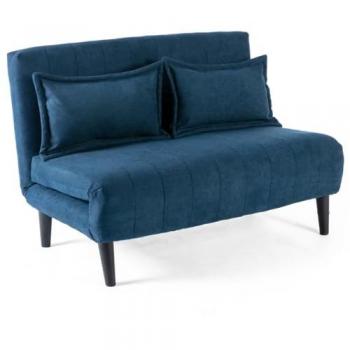 MORE4HOMES Harper Folding Clic Clac Fabric Living Room Lounge Sofa Bed 2 Seater - Blue