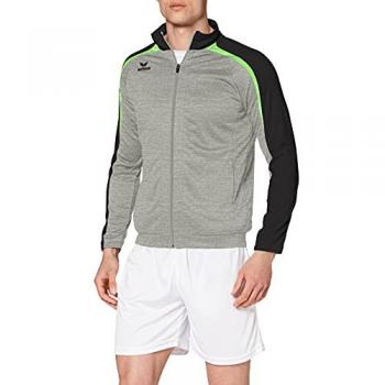 Chaqueta de Entrenamiento Erima Liga 2.0, Hombre, Gris Jaspeado/Negro/Verde (Gecko), Talla S
