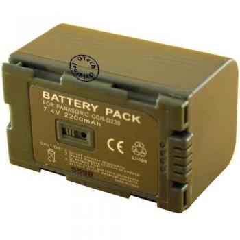 Batterie rechargeable pour caméscope Panasonic CGR-D220 / D16S de 7,4V