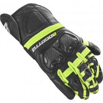 Bogotto Grand Champ Damenmotorradhandschuhe - Schwarz Gelb - Größe 2XL