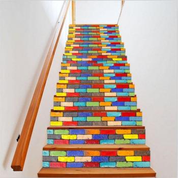 Décalcomanies pour escaliers - 13 pièces en 3D